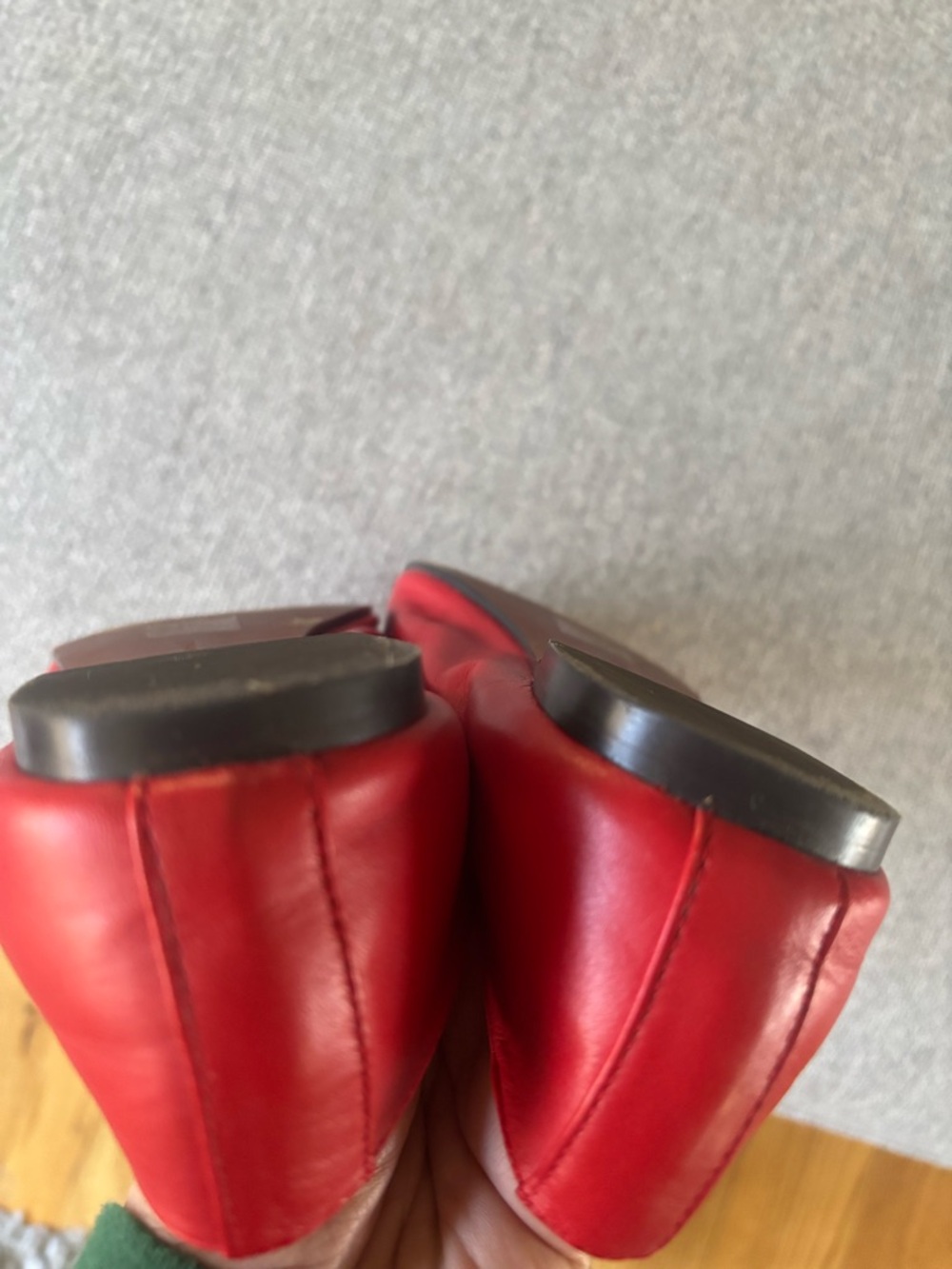 Madewell Red Mary Jane Flats with Square Toe - Picture 5 of 8